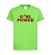 Детская футболка Girl power rose Лаймовый фото