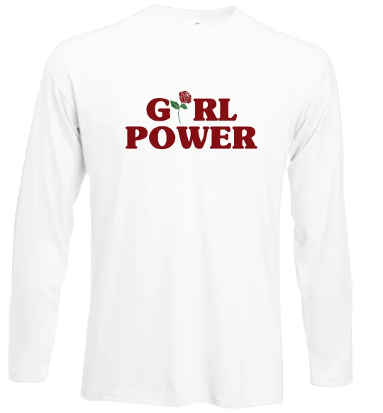 Лонгслів Girl power rose Білий фото