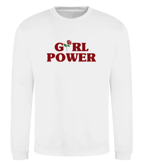 Світшот Girl power rose Білий фото