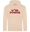 Жіноча толстовка (худі) Girl power rose Пісочний фото