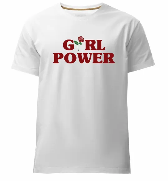 Чоловіча преміум футболка Girl power rose Білий фото