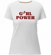 Жіноча преміум футболка Girl power rose Білий фото