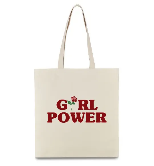 Еко-сумка Girl power rose Бежевий фото