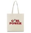 Еко-сумка Girl power rose Бежевий фото