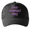 Кепка Love yourself first Чорний фото
