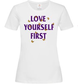 Женская футболка Love yourself first