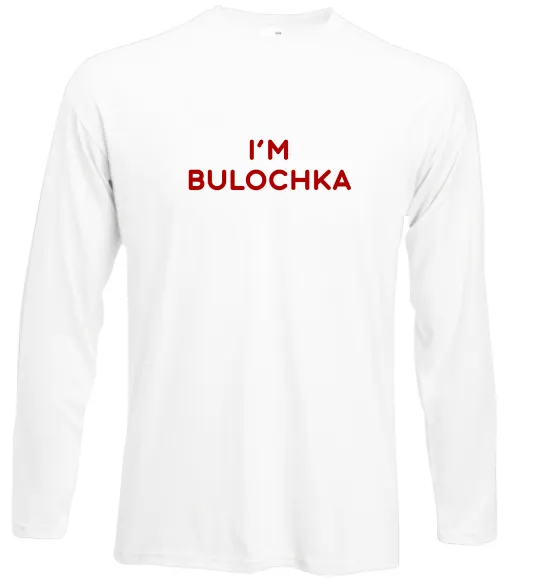 Лонгслів I`m bulochka Білий фото