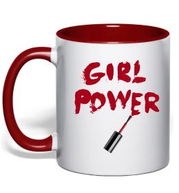 Чашка с цветной ручкой Girl power