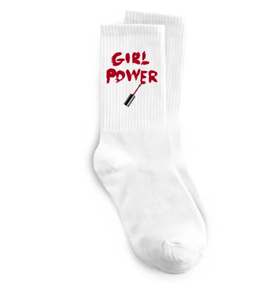 Шкарпетки Girl power Білий фото