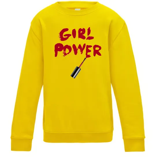 Дитячий світшот Girl power Сонячно жовтий фото
