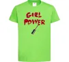 Дитяча футболка Girl power Лаймовий фото