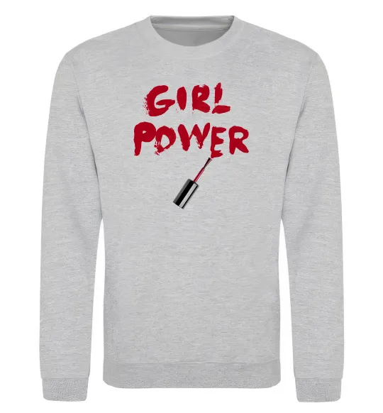 Світшот Girl power Сірий меланж фото