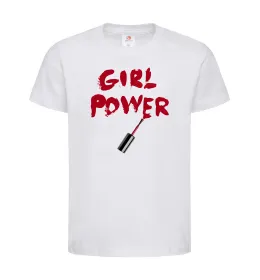 Дитяча футболка Girl power Білий фото