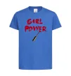 Дитяча футболка Girl power Яскраво-синій фото