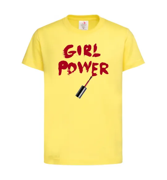 Дитяча футболка Girl power Лимонний фото