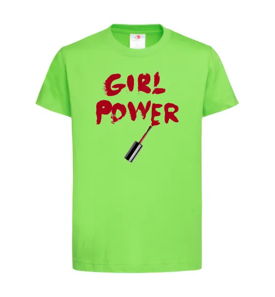 Дитяча футболка Girl power Лаймовий фото
