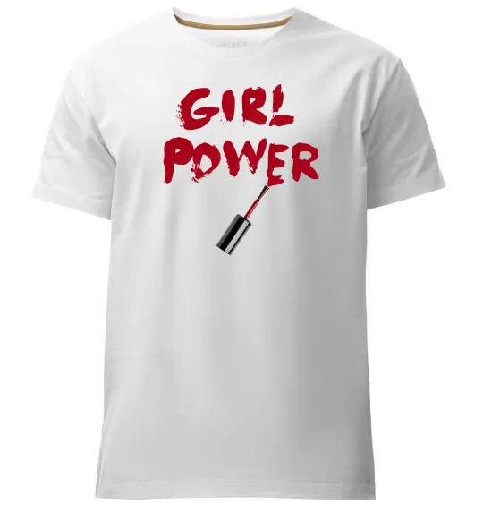 Чоловіча преміум футболка Girl power Білий фото