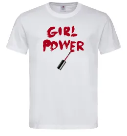 Чоловіча футболка Girl power Білий фото