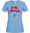Жіноча футболка Girl power Блакитний фото