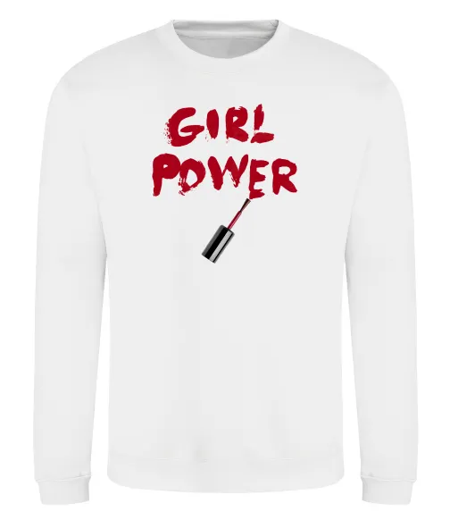 Світшот Girl power Білий фото