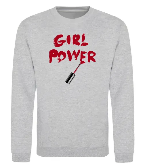 Світшот Girl power Сірий меланж фото