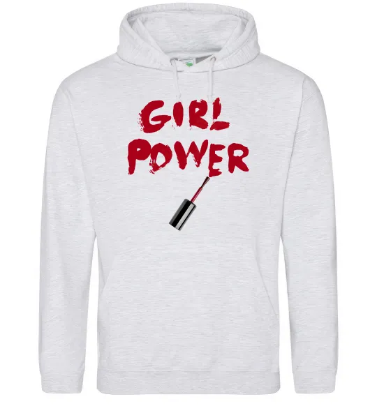 Жіноча толстовка (худі) Girl power Сірий меланж фото