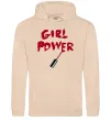Жіноча толстовка (худі) Girl power Пісочний фото