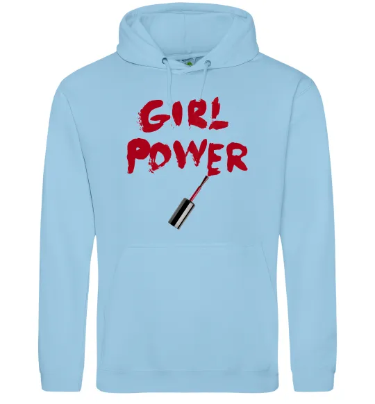 Жіноча толстовка (худі) Girl power Блакитний фото