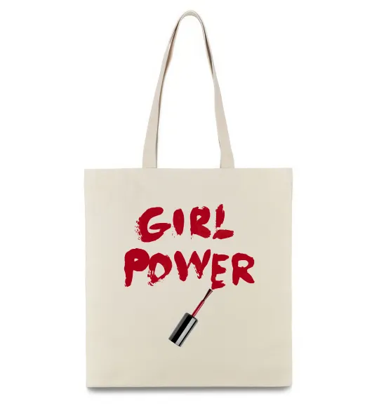 Еко-сумка Girl power Бежевий фото