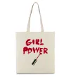 Еко-сумка Girl power Бежевий фото