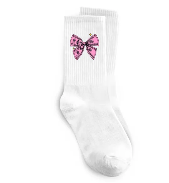 Шкарпетки Бант з доларів Білий фото