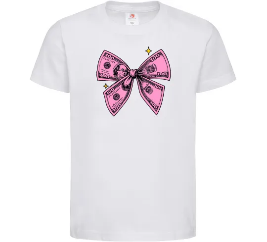 Дитяча футболка Бант з доларів Білий фото