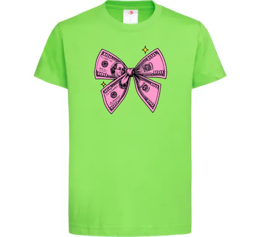 Дитяча футболка Бант з доларів Лаймовий фото