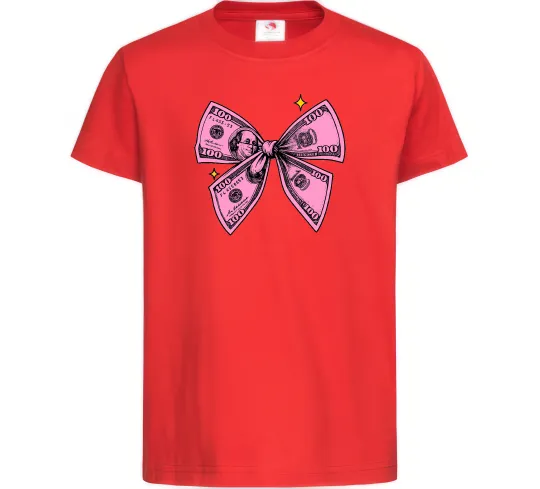Дитяча футболка Бант з доларів Червоний фото