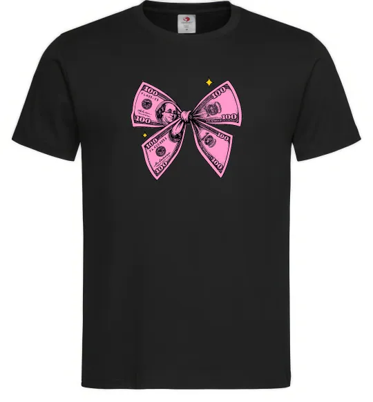 Чоловіча футболка Бант з доларів Чорний фото