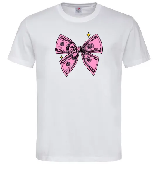 Чоловіча футболка Бант з доларів Білий фото