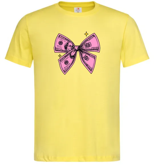 Чоловіча футболка Бант з доларів Лимонний фото