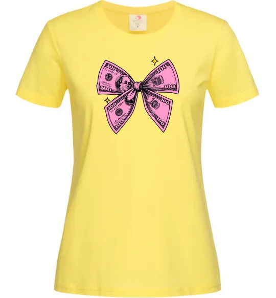Жіноча футболка Бант з доларів Лимонний фото
