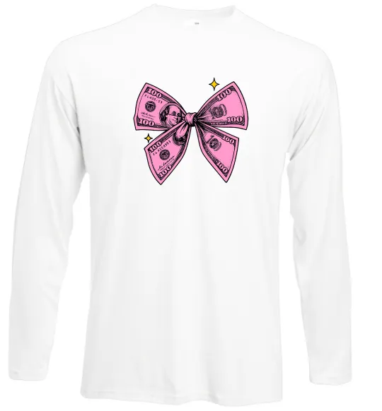 Лонгслів Бант з доларів Білий фото