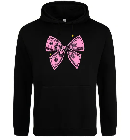 Чоловіча толстовка (худі) Бант з доларів Чорний фото
