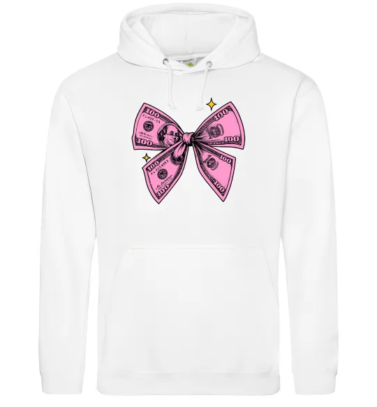 Чоловіча толстовка (худі) Бант з доларів Білий фото
