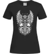 Женская футболка Хрест з черепами Черный фото