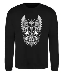 Свитшот Хрест з черепами Черный фото