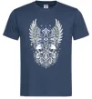 Мужская футболка Хрест з черепами Темно-синий фото
