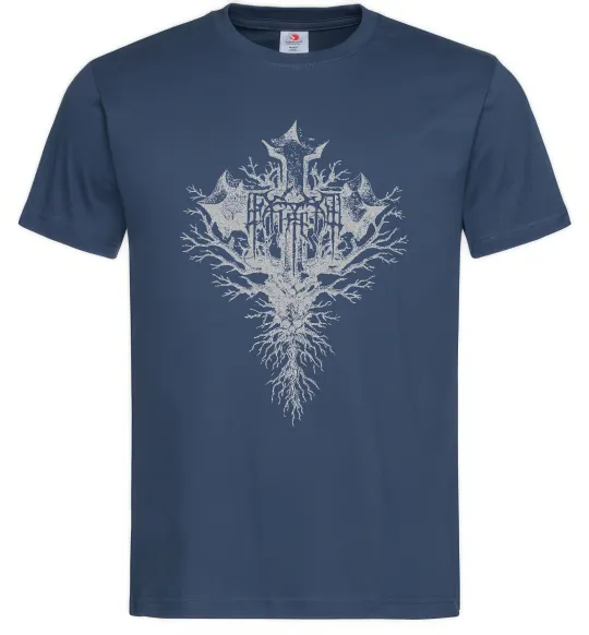 Мужская футболка Хрест готичний Темно-синий фото