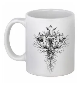 Чашка керамічна Хрест готичний Білий фото