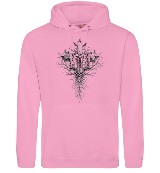Чоловіча толстовка (худі) Хрест готичний Рожевий фото