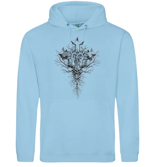 Жіноча толстовка (худі) Хрест готичний Блакитний фото
