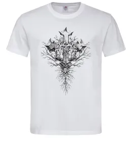 Чоловіча футболка Хрест готичний Білий фото