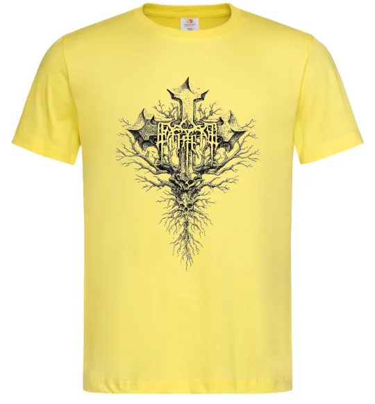 Мужская футболка Хрест готичний Лимонный фото